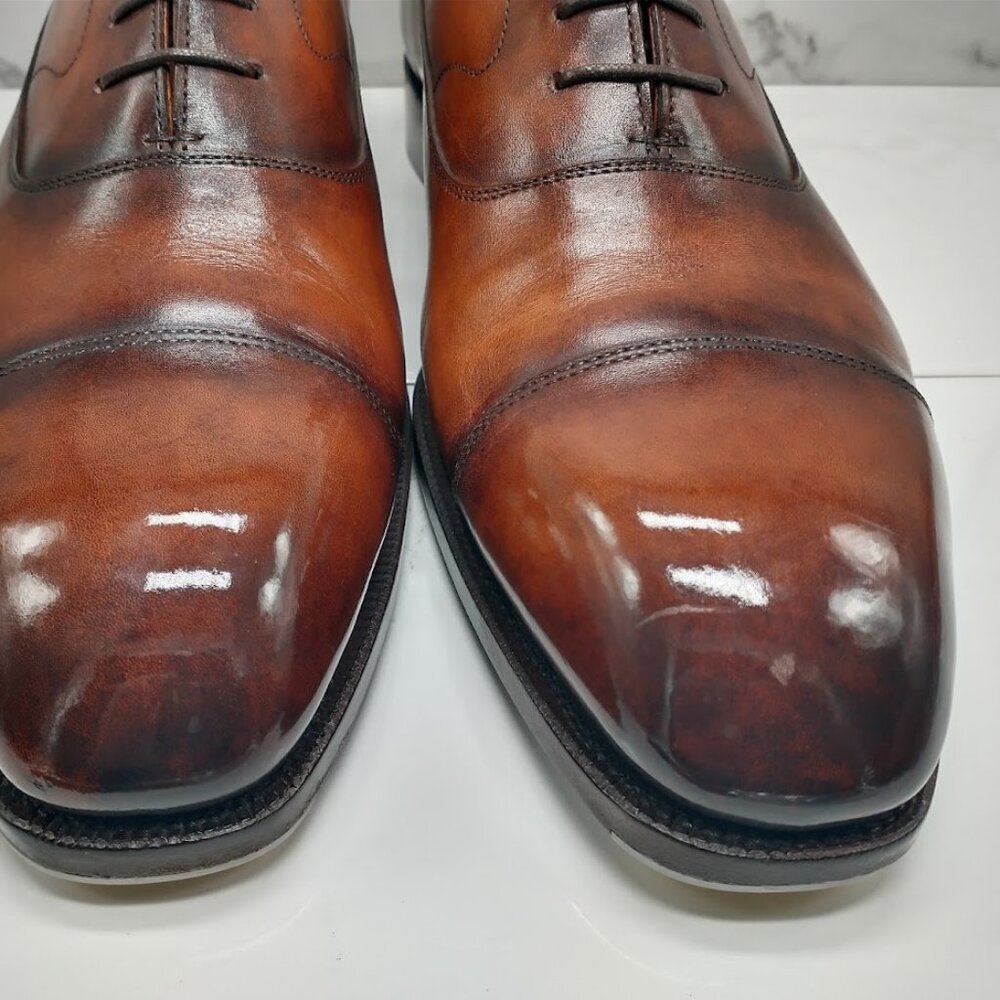CNES Mottle Calf Balmoral Oxford | US 12 | Bolognese Goodyear | Toe Plates - Picture 9 of 12